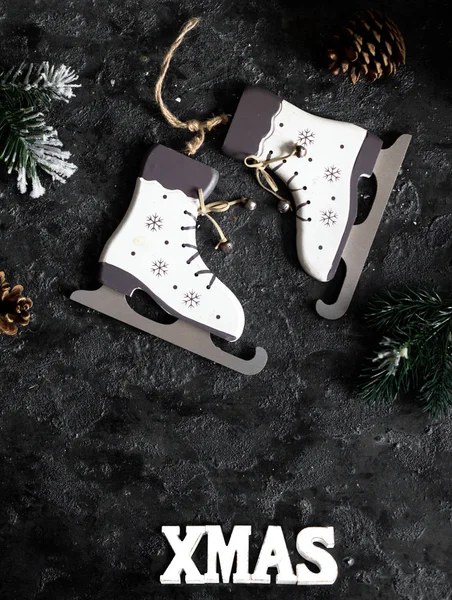 Decorative Ice Skates Retro Style — Stock Photo, Image