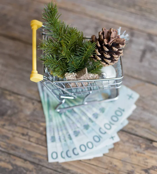 Despesas Financeiras Para Tempo Natal — Fotografia de Stock