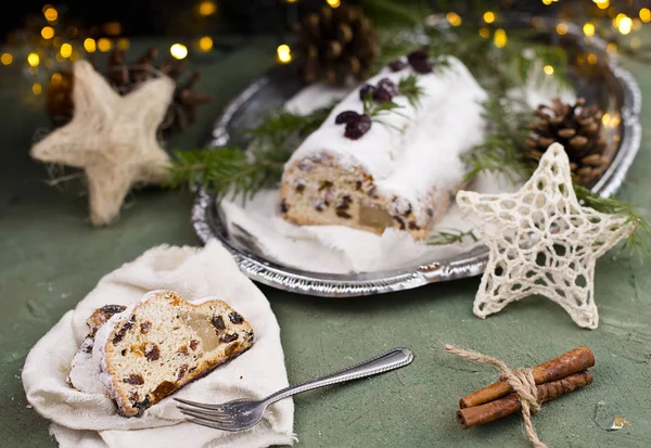 Pastel Casero Fruta Navidad —  Fotos de Stock