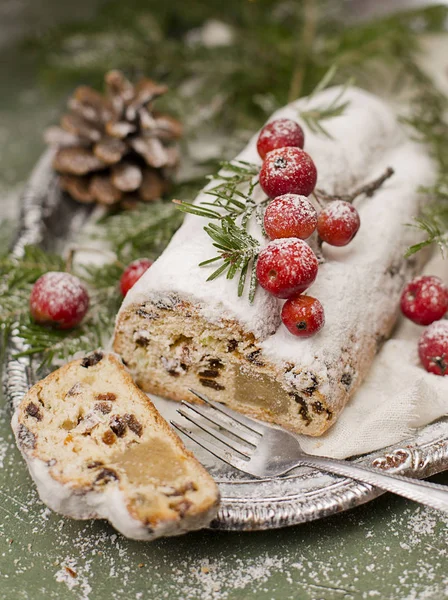 Pastel Casero Fruta Navidad —  Fotos de Stock