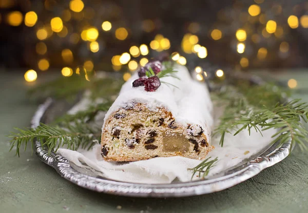 Homemade Christmas Fruit Cake — Stock Photo, Image