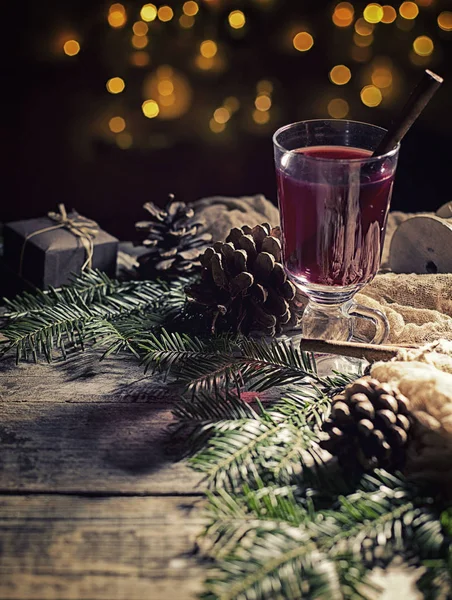 Hot Tasty Spicy Mulled Red Wine Cinnamon — Stock Photo, Image