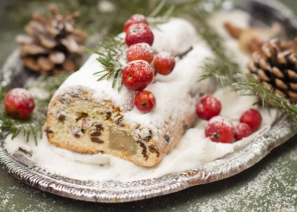 Torta Frutta Natale Fatta Casa — Foto Stock