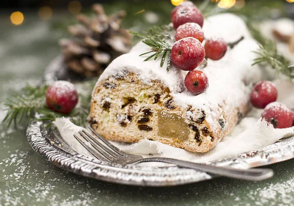 Pastel Casero Fruta Navidad —  Fotos de Stock