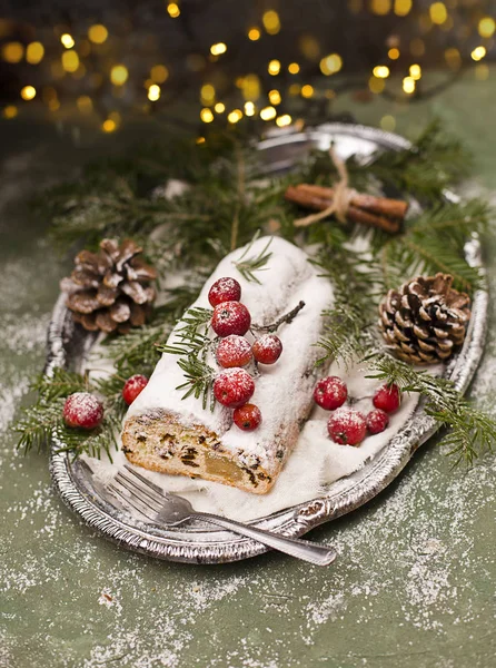 Homemade Christmas Fruit Cake — Stock Photo, Image