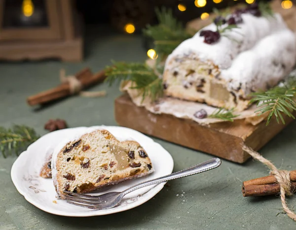 Zelfgemaakte Christmas Cake Van Het Fruit — Stockfoto