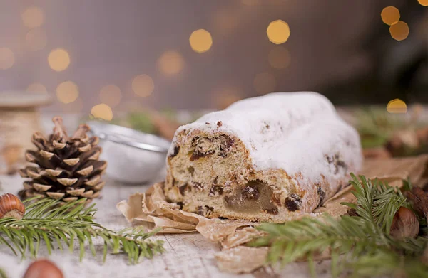 Hausgemachter Leckerer Weihnachtskuchen — Stockfoto