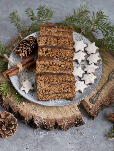 Homemade Tasty Christmas Gingerbread — Stock Photo, Image