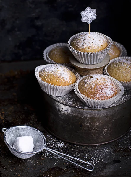 Χειμώνα Cupcakes Χριστουγεννιάτικα — Φωτογραφία Αρχείου