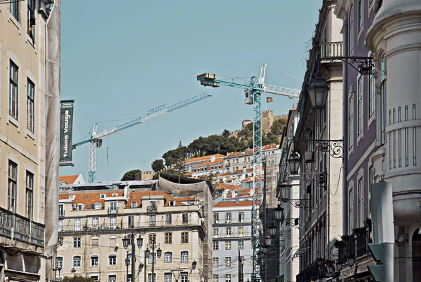 Klasický Ulici Starém Městě Lizbona — Stock fotografie