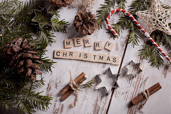 Plätzchen Backen Mit Gewürzen Der Weihnachtszeit — Stockfoto