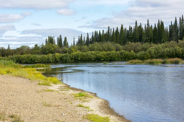 Rio Siberiano Pitoresco Yaya Norte Região Kemerovo — Fotografia de Stock