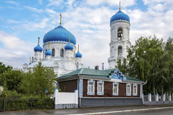 Biysk Antagandet Domkyrkan Jungfru Maria Stadens Historiska Centrum Staden Altai — Stockfoto