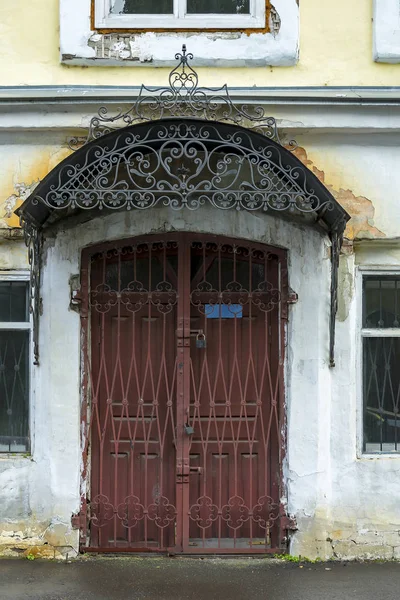 Biysk Portes Fermées Dans Ancien Bâtiment Ancienne Maison Commerce Sychev — Photo