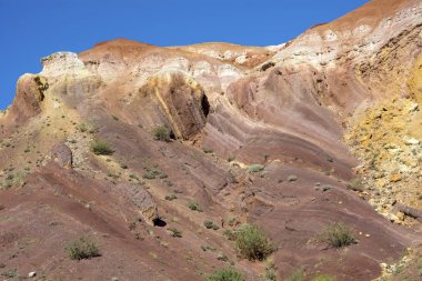 Tepe kil farklı Mars peyzaj, Kızıl-çene Vadisi, Chui bozkır, Altay Cumhuriyeti denilen bölgede gölgeler
