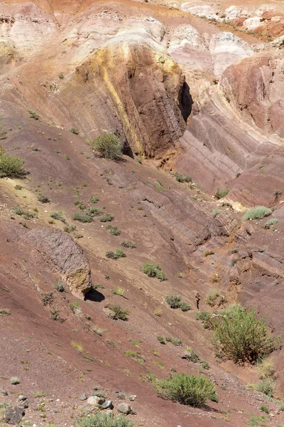 Colina Argila Diferentes Tons Área Chamada Paisagem Marciana Vale Kyzyl — Fotografia de Stock