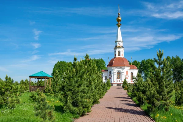 Mariinsk Ortodokse Kapel Den Store Martyr Anastasia Uzoreshitelnitsa Kemerovo Regionen - Stock-foto