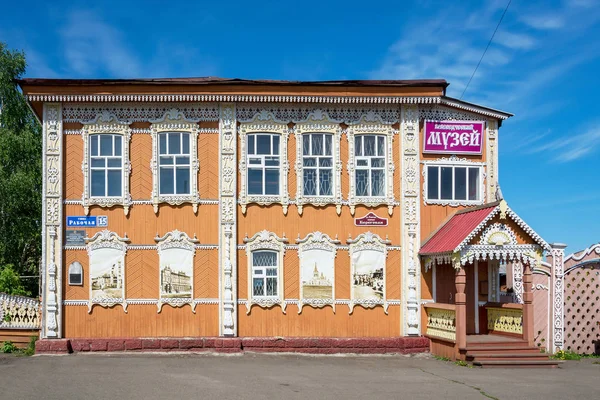 Mariinsk Rosja Czerwiec 2018 Budynek Maryjskiego Muzeum Krajoznawcze Dawnego Domu — Zdjęcie stockowe