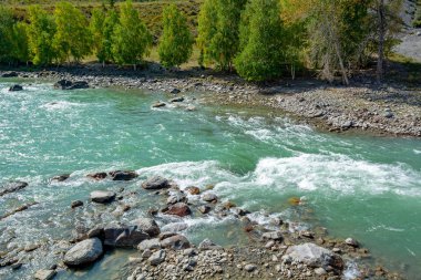 Eşik dağ Nehri üzerinde Chuya, Argut küme, Altay Cumhuriyeti