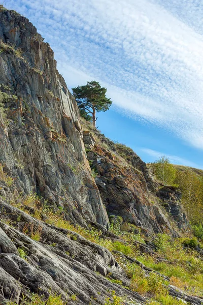 Beroemde Ver Nikolsky Tutalskie Rotsen Aan Oever Van Rivier Van — Stockfoto