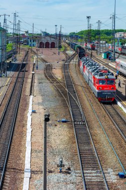 Tren İstasyonu, şehir Mariinsk Trans-Sibirya Demiryolu Magistral, Kemerovo bölgesi