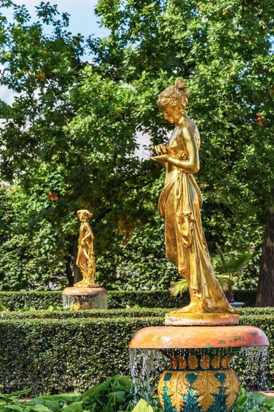 Peterhof Russia August 2019 Bell Fountain Statue Psyche Monplaisir Garden — Stock Photo, Image