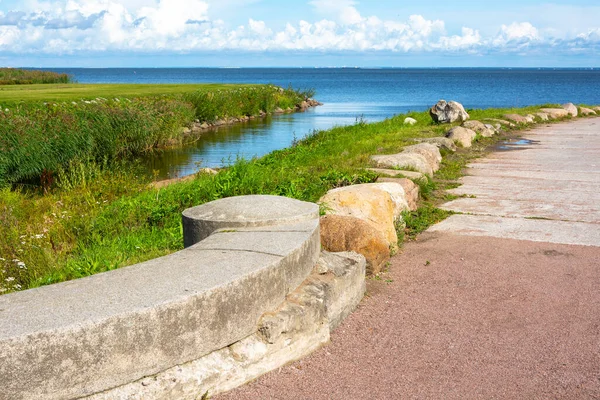 Peterhof Costa Golfo Finlândia Parte Subdesenvolvida Parque Inferior — Fotografia de Stock