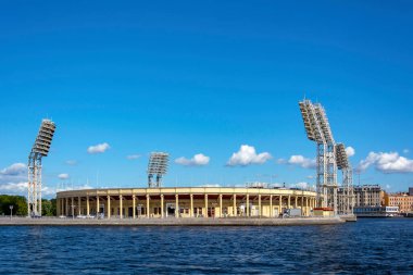 Saint Petersburg, Petrovsky adasındaki stadyum, panoramik manzara
