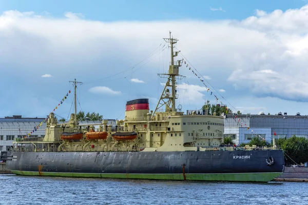 Sankt Petersborg Rusland August 2019 Historisk Isbryder Krasin Løjtnant Schmidts - Stock-foto