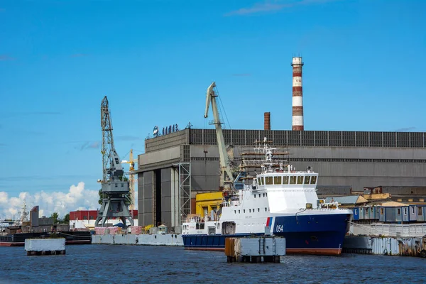 San Petersburgo Rusia Agosto 2019 Barco Guardacostas Empresa Construcción Naval — Foto de Stock
