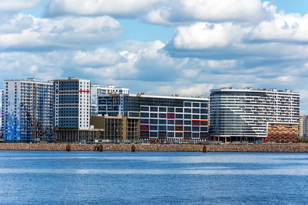 San Petersburgo Desarrollo Moderno Orilla Sur Del Golfo Finlandia Paisaje —  Fotos de Stock