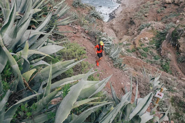 Trail runner run on the Tenerife Island Royalty Free Stock Photos