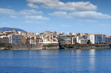 Eski builidngs cityscape Corfu town Yunanistan