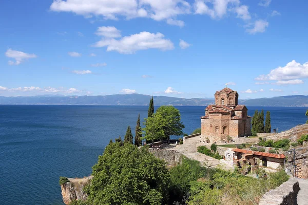 Jovan Kaneo Iglesia Ortodoxa Ohrid Macedonia Paisaje Verano Temporada — Foto de Stock