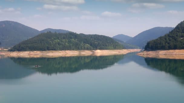 Zaovine Lago Paisaje Serbia — Vídeos de Stock