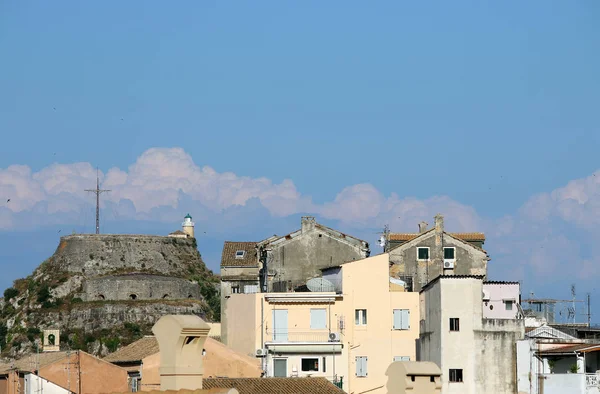 Starej Twierdzy Budynków Corfu Town Gród Grecja — Zdjęcie stockowe