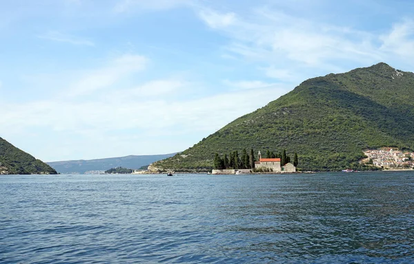 Monasterio San Jorge Perast Bahía Kotor Montenegro — Foto de Stock