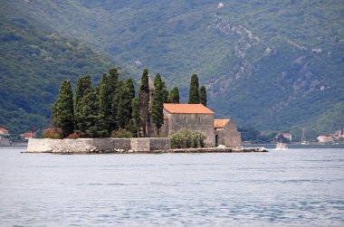 Aziz George Manastırı Perast Kotor bay Karadağ