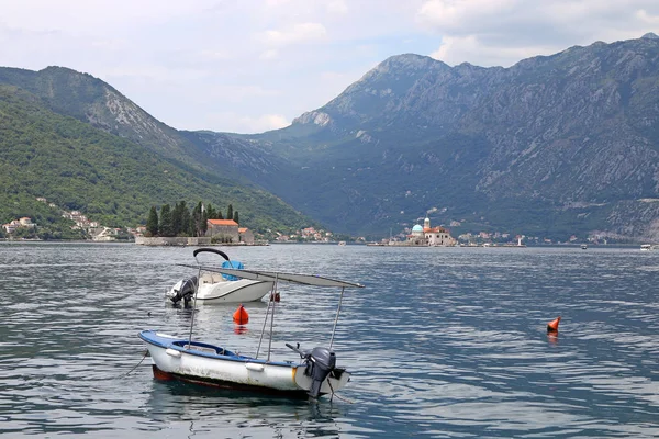 Saint George Och Our Lady Rocks Kloster Perast Fjärden Kotor — Stockfoto