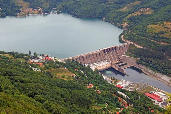 Elektrowni Perucac Rzece Drina — Zdjęcie stockowe