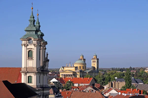 Cathédrale Basilique Paysage Urbain Eger Hongrie — Photo