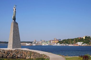 Saint Nicholas anıt Nessebar cityscape Bulgaristan