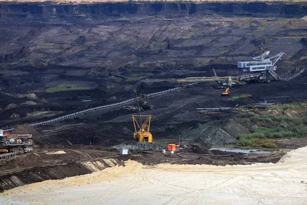 Mina Carbón Con Excavadoras Maquinaria Kostolac Serbia — Foto de Stock