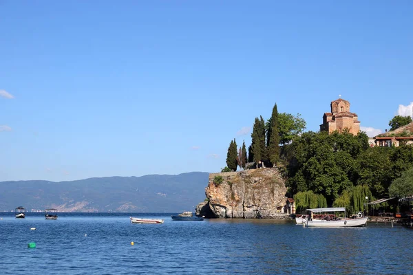 Iglesia Jovan Kaneo Lago Ohrid Macedonia — Foto de Stock