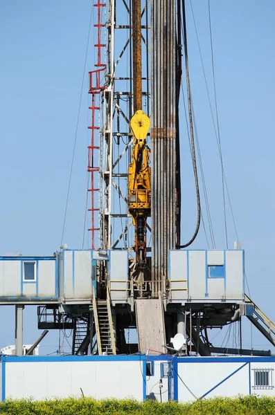 Tierra Petróleo Perforación Plataforma Superior Del Sistema Accionamiento — Foto de Stock