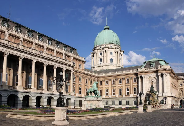 Будапешт Королівський Замок Двір Пам Ятник Коня Угорщини — стокове фото