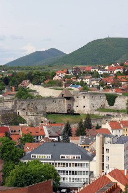 binalar ve kale cityscape Eger Macaristan