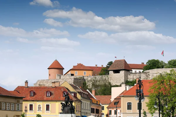 Dobo Istvan Monument Paysage Urbain Eger Hongrie — Photo