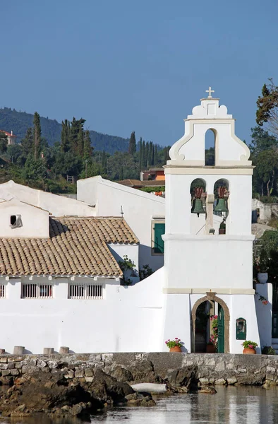 Vlacherna Klooster Corfu Eiland Griekenland — Stockfoto