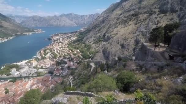 Kotor Bay Landschaft Montenegro — Stockvideo